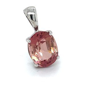 Pink Tourmaline 4.71ct Solid 14K Gold Pendant